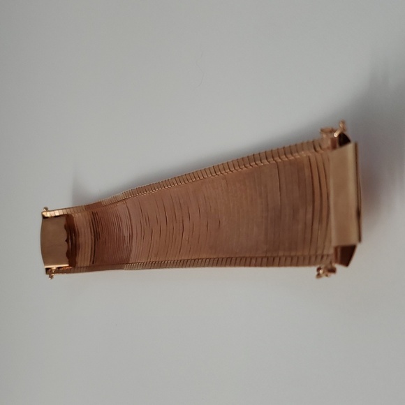 Sterling Silver 925 Wide Bracelet Rose Gold - Picture 11 of 14